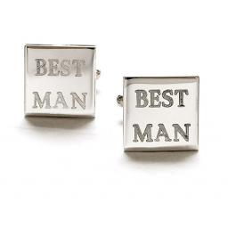 Square Sterling Silver Cufflinks.