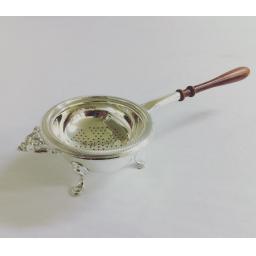 Sterling Silver Tea Strainer and Bowl