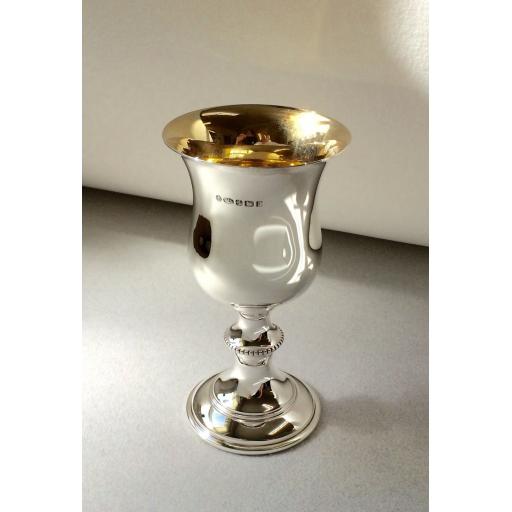 Sterling Silver Kiddush Cup gilt inside