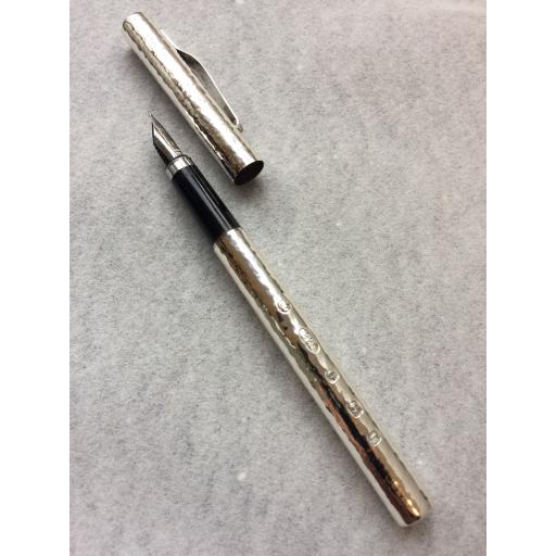 Hammered Finished Sterling Silver Pens