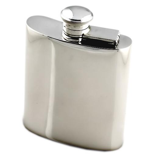 Sterling Silver Hip Flask - Kidney