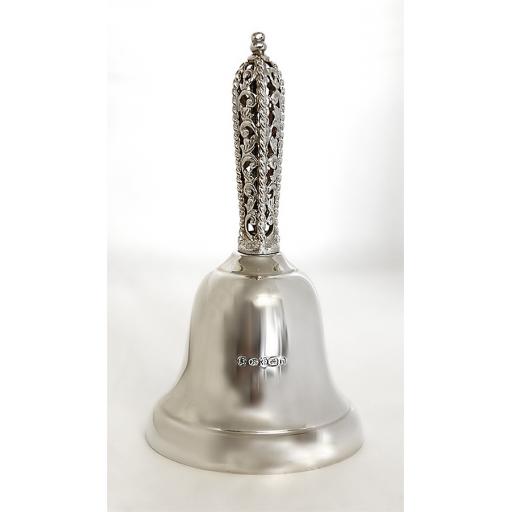 Sterling Silver Dinner Bell Filigree Handle