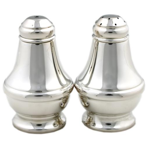 Large Sterling Silver Salt and Pepper Set