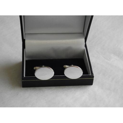 Oval Sterling Silver Cufflinks