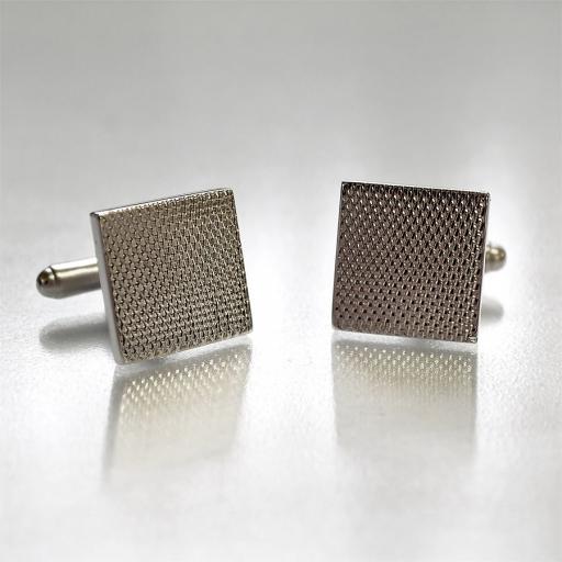 Square Sterling Silver Cufflinks.