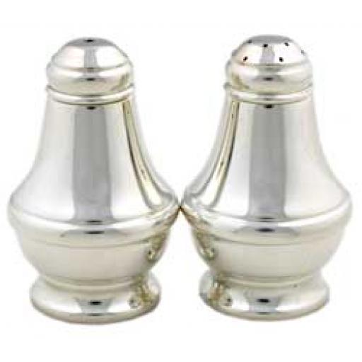 Large Sterling Silver Salt and Pepper Set